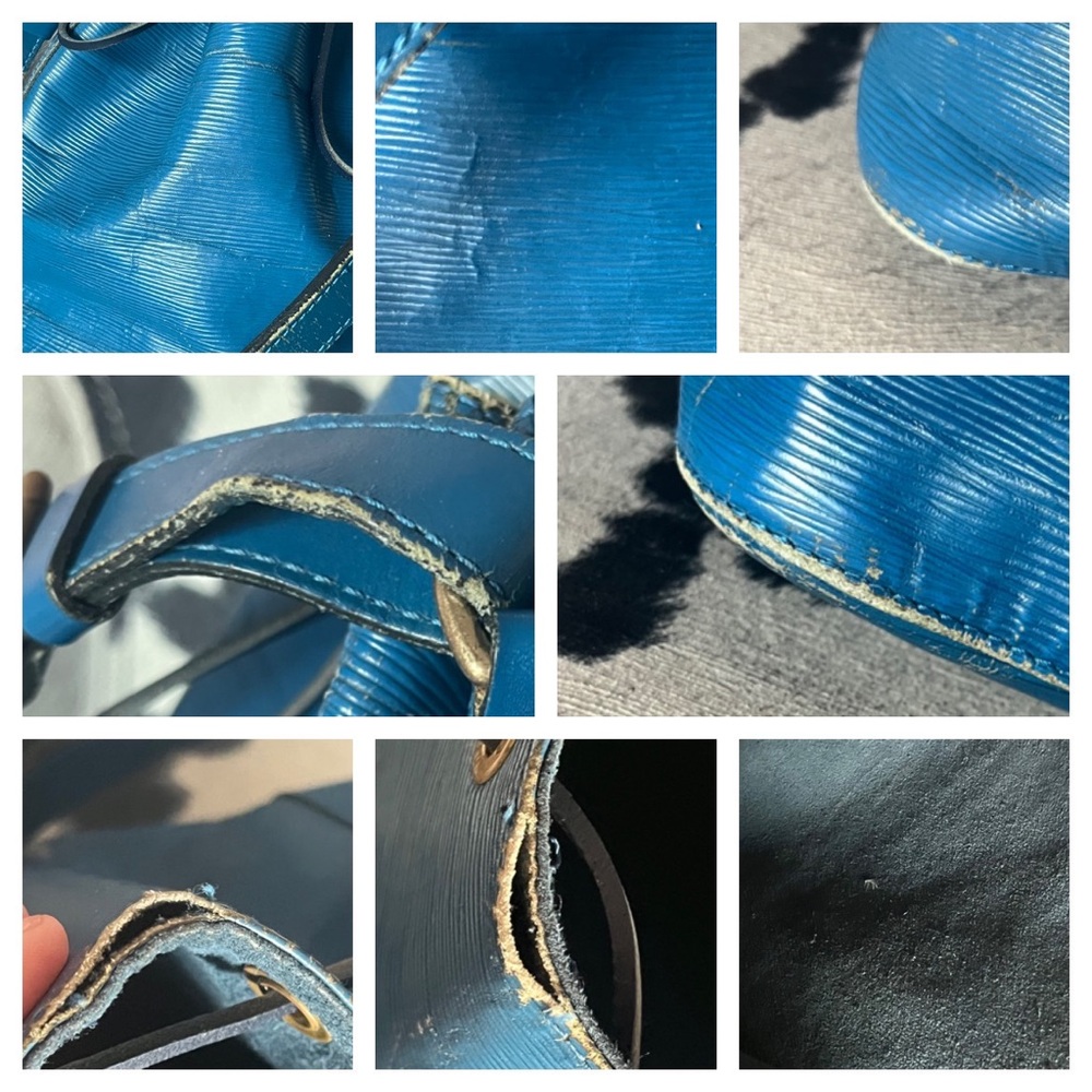 Used Condition- Louis Vuitton Blue Hobo Bag - Picture 4 of 16